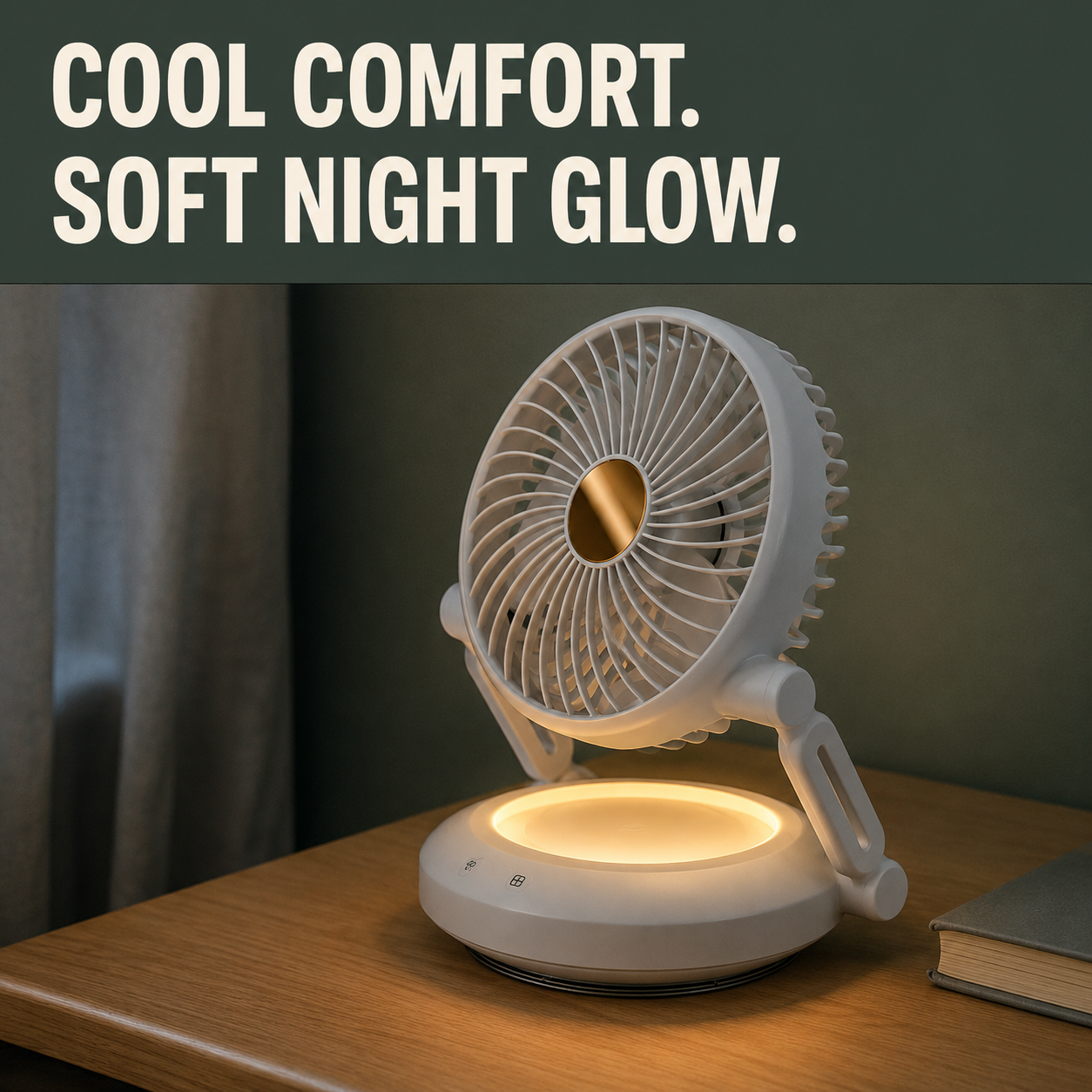 Montara Flow fan with soft ambient night light